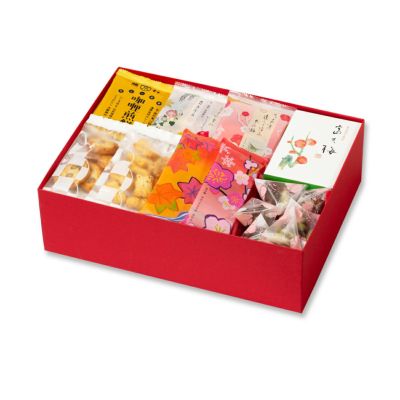 【数量限定】京の彩りお菓子箱 蕪村楽座 (米菓24袋・最中3個)