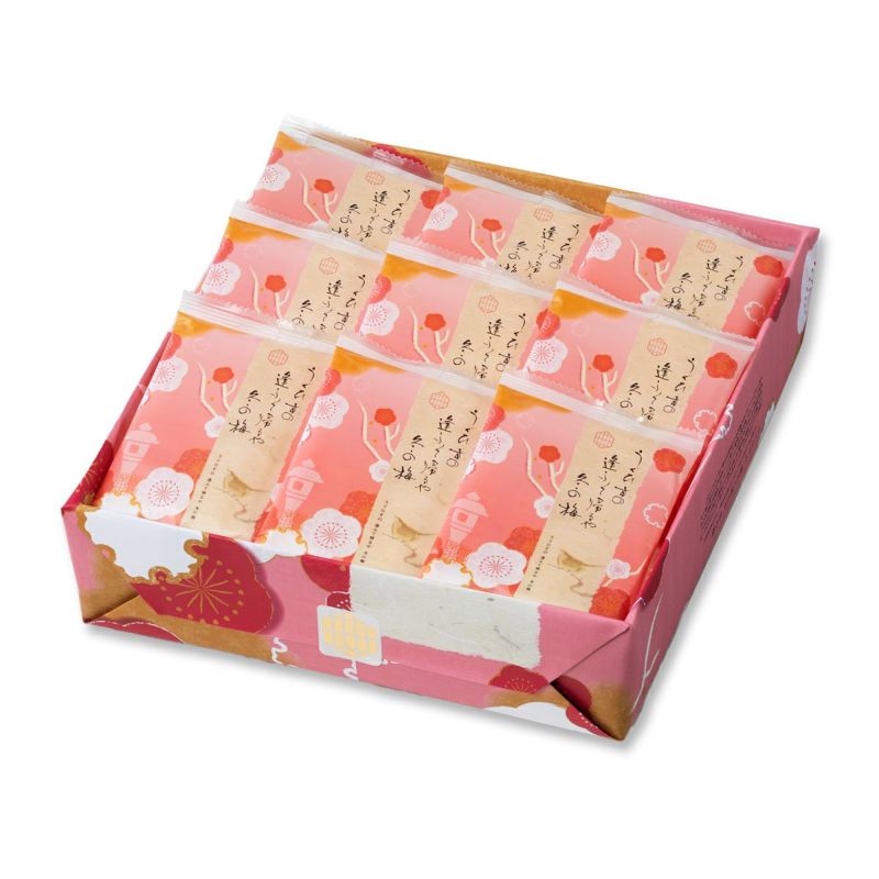 京の冬 蕪村あられ春秋 -京の梅- 京都おかき8粒パック D箱（8枚入×18袋）