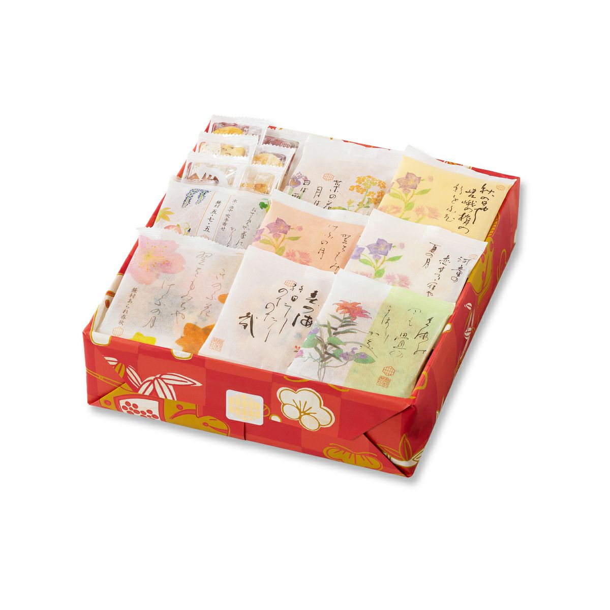 【お正月限定】干支 花あわせ(お年賀用)　■□大缶 (33袋) ＜年賀・帰省土産・お歳暮・内祝いに＞