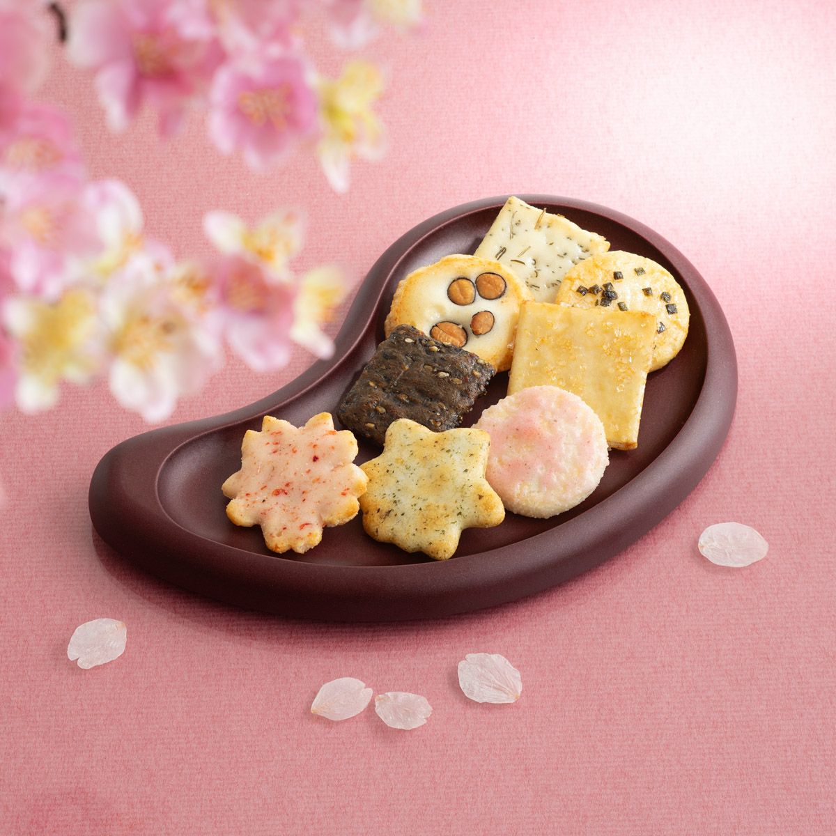【春季限定】蕪村あられ春秋-春の風- 愛食袋 （8枚入×7袋） ※熨斗・包装不可※