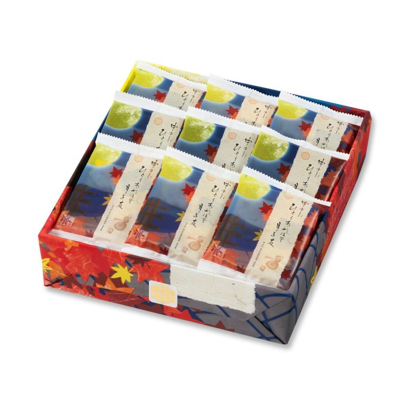【秋季限定】蕪村あられ春秋-秋の月- 京都おかき8粒パック D箱 （8枚入×18袋入）
