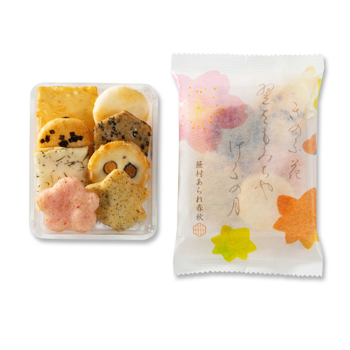 仏事包装 蕪村あられ春秋 特大缶 (8枚入×32袋)